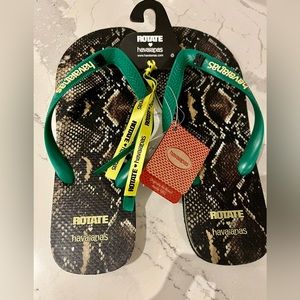 HAVIANAS X ROTATE special edition flip flops NWT